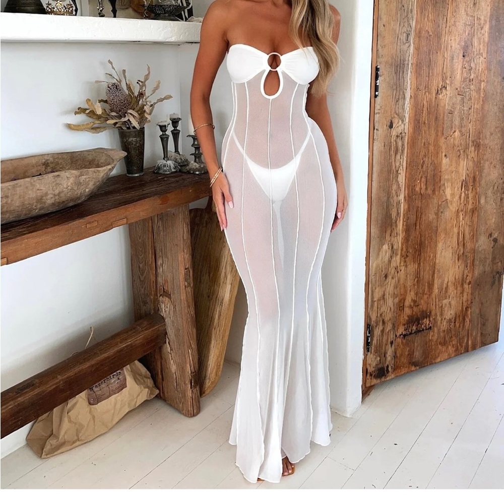 OUTCAST MONTANA MAXI DRESS WHITE